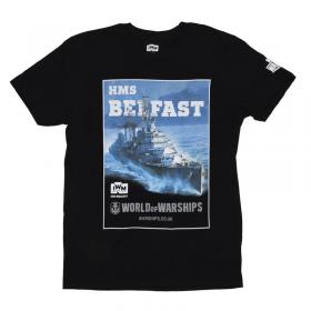 world of warships HMS Belfast light cruiser t-shirt gamer clothing main image